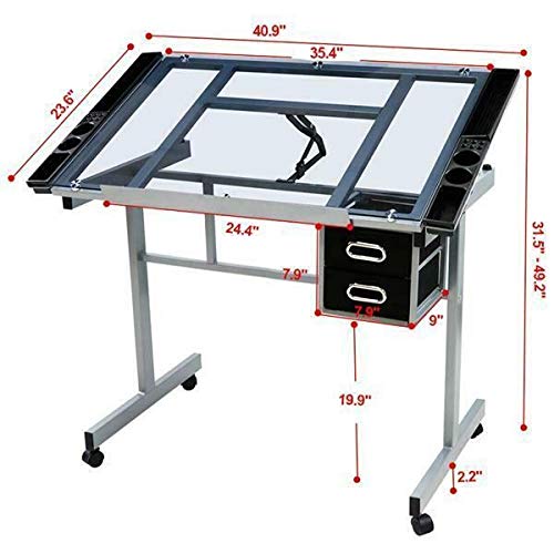 Adjustable Drafting Table Artist Drawing Table Craft Desk Home Office Art Use