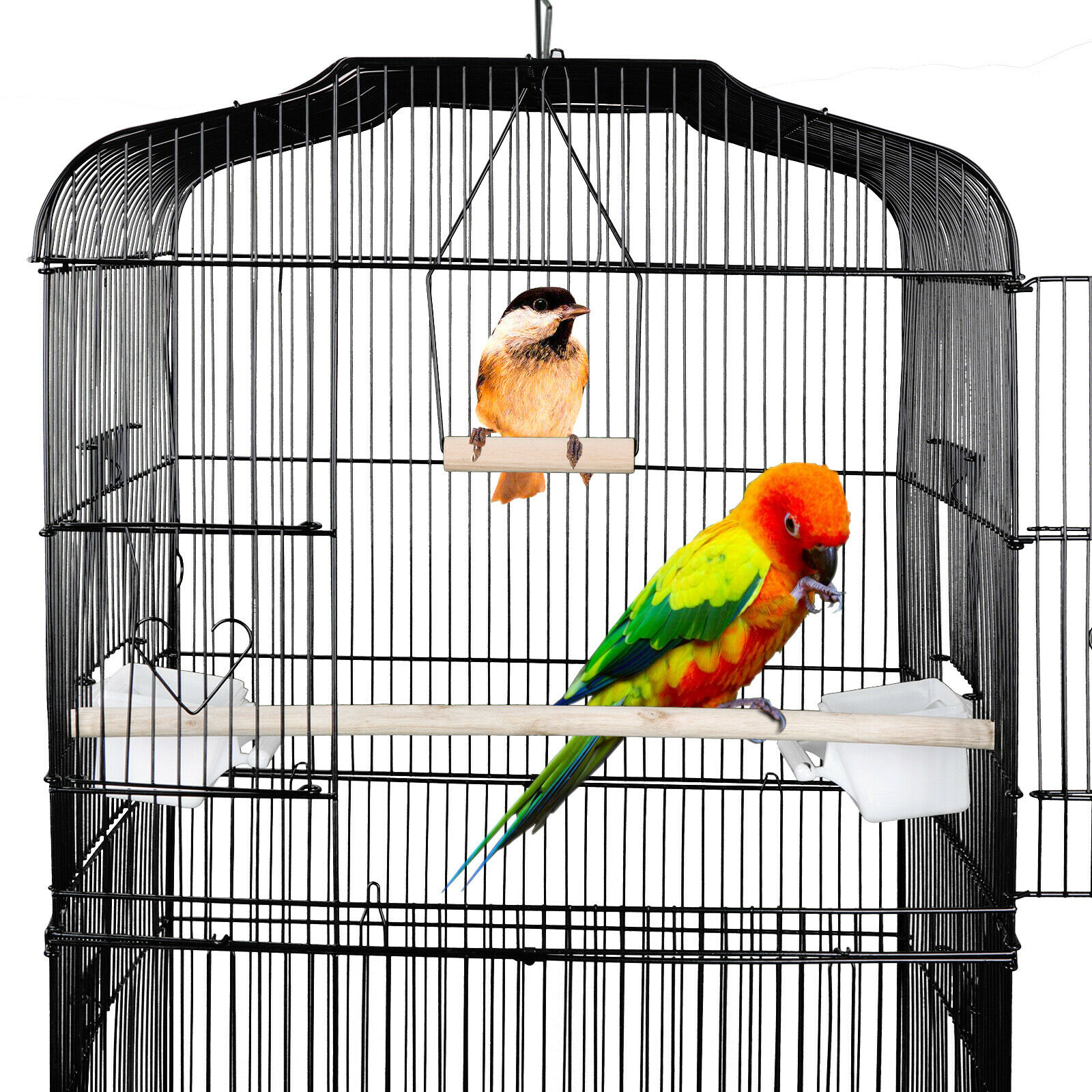 Image 12 - Multiple Sizes Durable Steel Bird Cage Best Place for Birds Large Parrot Cage