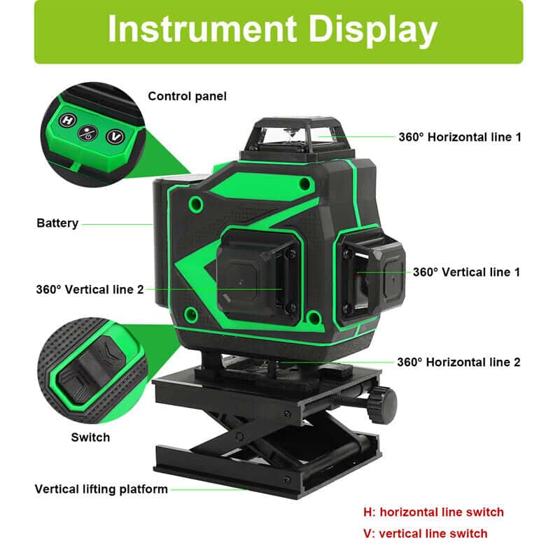 self leveling laser with instrument display