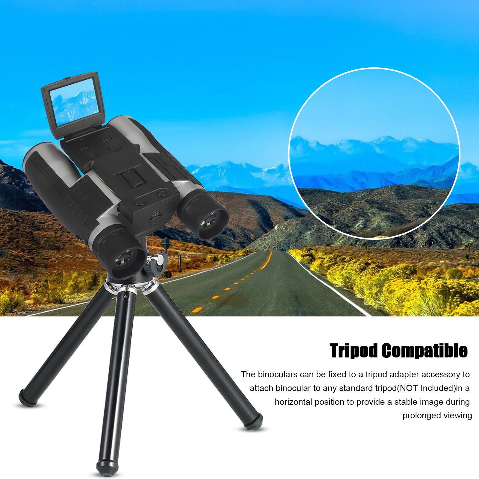 Image 5 - HD Digital 12X LCD Zoom Binocular Telescope Video Camera Record Screen Hunting