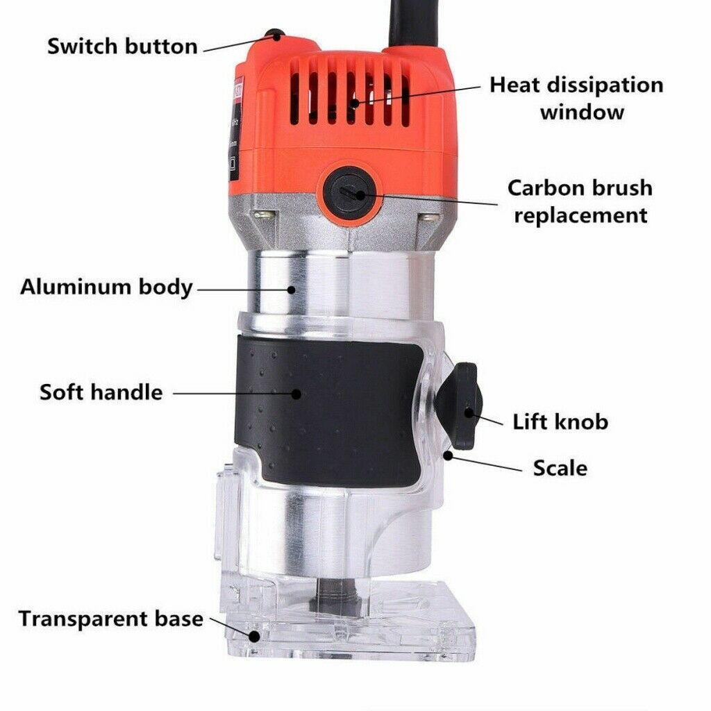 Image 41 - 110V Hand Electric Trimmer Palm Router Laminate Joiners Wood working Cuting 800W